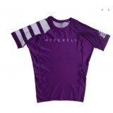 hyperfly Short Sleeve Classic Ranked Rash Guard purple