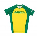 HYPERFLY SHORT SLEEVE CORE RASH GUARD Yellow/Green