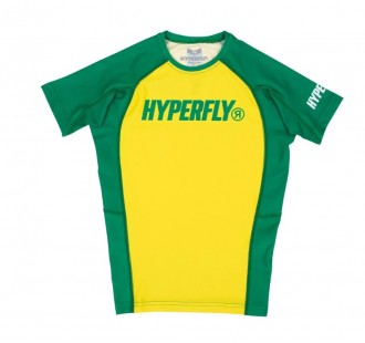 Рашгард HYPERFLY SHORT SLEEVE CORE RASH GUARD Yellow/Green