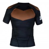 HYPERFLY SHORT SLEEVE SUPREME RANKED RASH GUARD II Brown