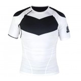 HYPERFLY SHORT SLEEVE SUPREME RANKED RASH GUARD II White