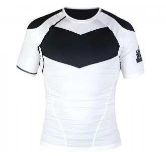 HYPERFLY SHORT SLEEVE SUPREME RANKED RASH GUARD II White